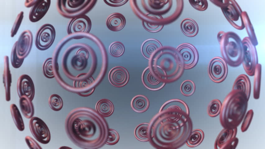 Colorful Microscopic Microbes fly around and mutate - Computer Generated background