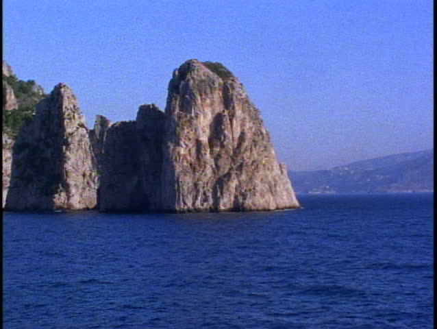 The Blue Grotto, Isle of Capri, POV approaching from water