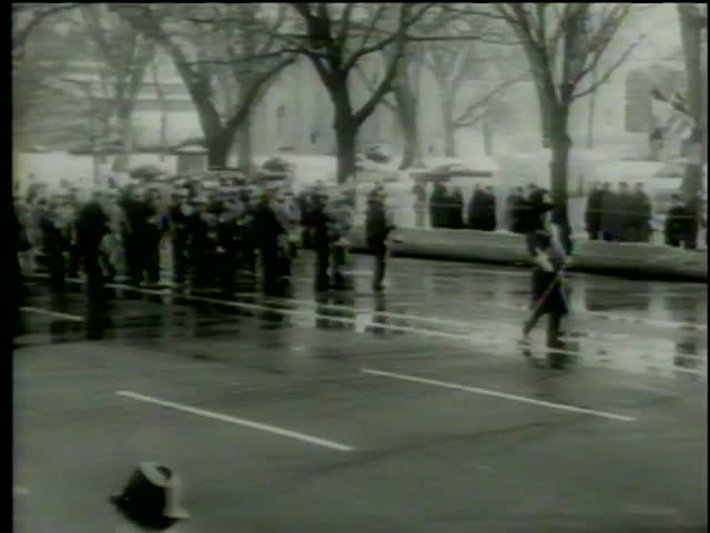 Parade on the streets during 2-days visit of Italian president Antonio Segni  during his two days visit in Washington circa 1964-MGM PICTURES, UNIVERSAL-INTERNATIONAL NEWSREEL, USA, filmed in 1964  