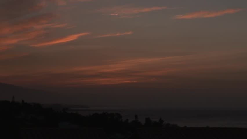 Time lapse of golden sunrise over Marbella, the Mediterranean Sea and the Costa del Sol in sunny Spain