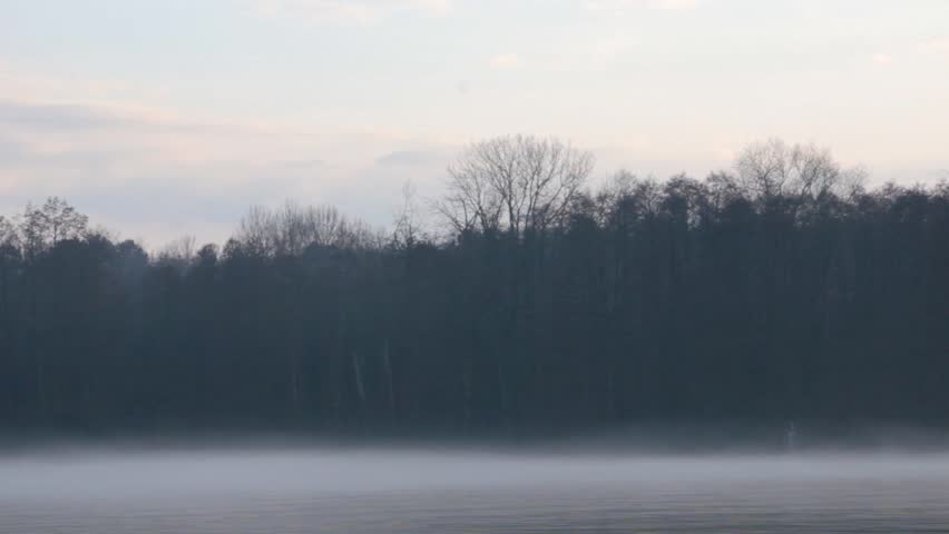 foggy river in the evening (FULL HD)