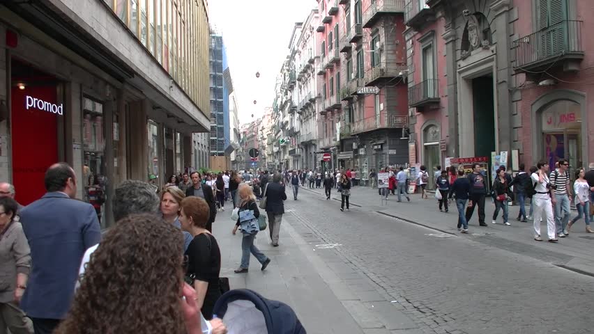 NAPLES,ITALY-APRIL 30:Via Toledo is one of the main streets of Naples about 1.2 km long.It's one of the major tourist destinations of the city's many civic and religious monuments on april 30,2013 in Naples