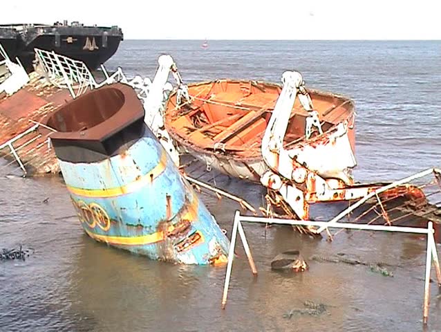 Old abandoned ship wreck