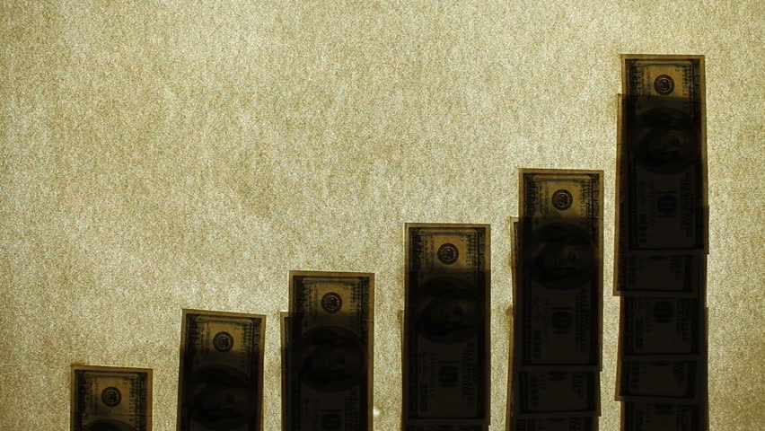 Business Graph, drawn by a finger on sand, Sand Painting 	