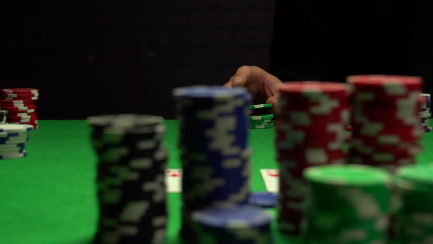 Man checks in Texas Hold 'em