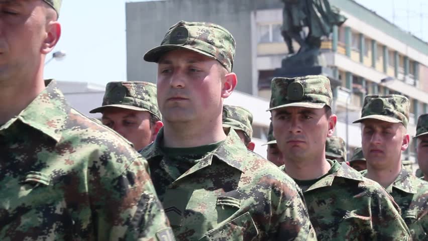 KRUSEVAC, SERBIA - APRIL 17 2013: Serbian military parade