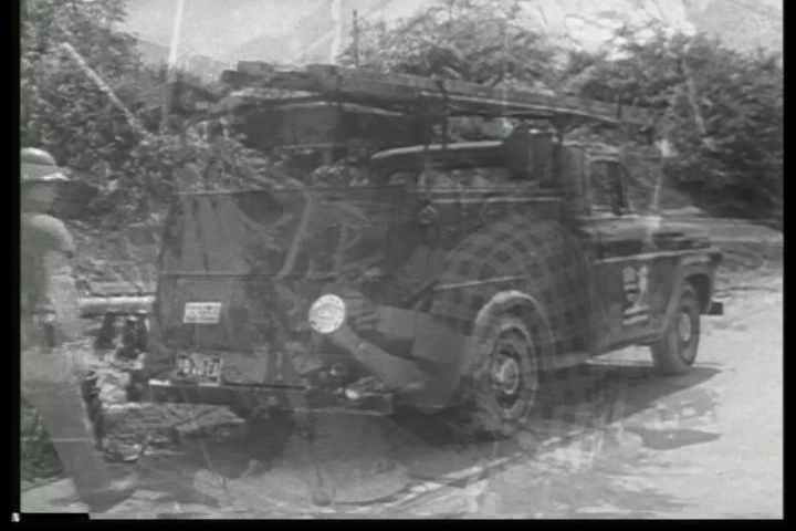 1940s - Archival black and white film describing construction of the nation's telephone system concentrating on the laying of underground cables.