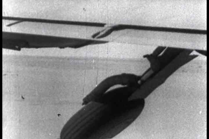1940s - The bombing raid on Naples during World War Two, in 1942.