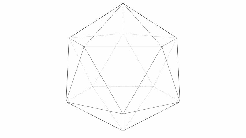 From Icosahedron To The Ball Sphere Lines Animation 04