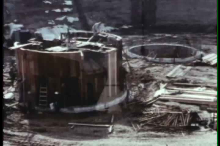 1950s - Test launches of missiles and construction of silos and installation of launcher are shown.