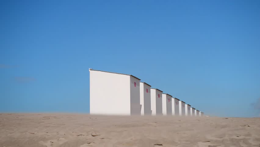 Beach Huts, Oostduinkerke near Oostend, Belgium, Europe