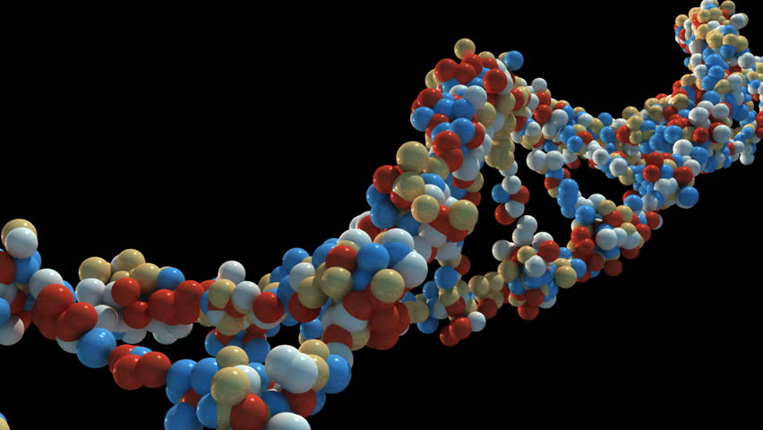 DNA strand close-up with matte