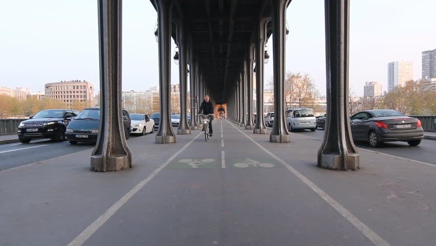PARIS, FRANCE on APRIL 8th: Pont Bir in Paris on April 8th, 2012. The pont de Bir-Hakeim, formerly the pont de Passy, is a bridge that crosses the Seine River in Paris, France.