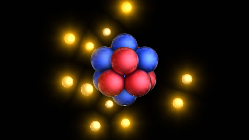 Atom loop isolated on black with matte