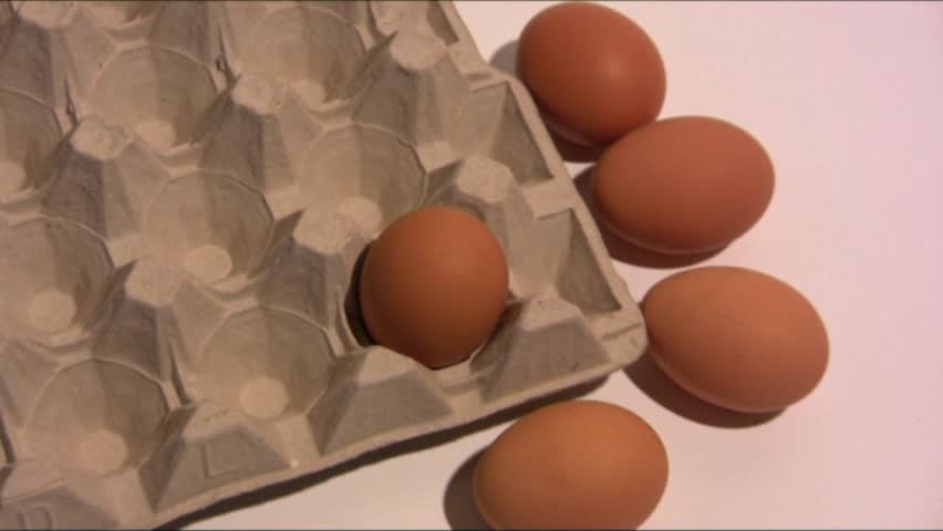 hen eggs in the collector