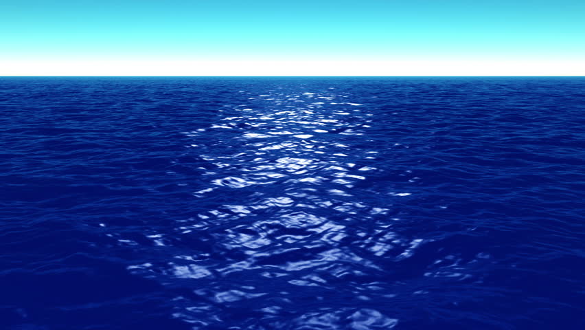 Blue Sea Landscape Waves Background Loop Background Animation Of The