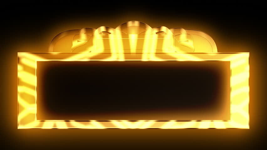 Theatrical Marquee (Gold) looping animation in luxurious old school motion graphics style.