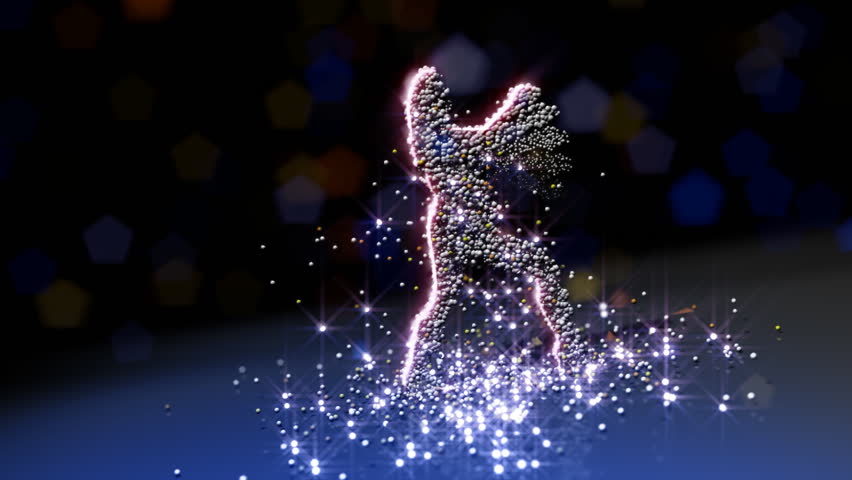 Particle girls dancing, HD 1080p, seamless loop 