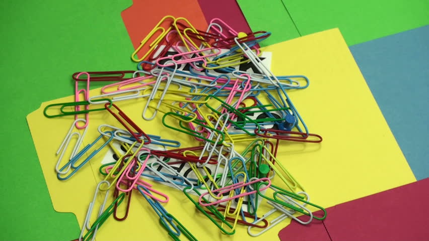 1920x1080 Removing paper clips reveals words, back to school.