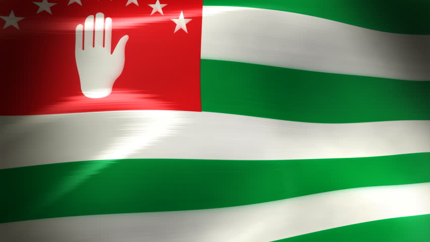 Abkhazia flag flying in a loop