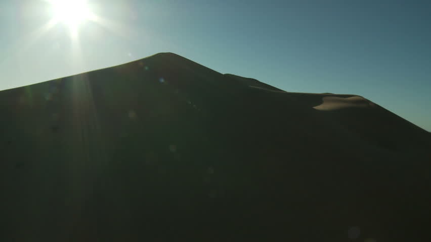 Flight over desert Morocco Sand Dunes