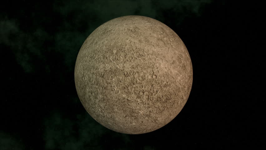 seamless loop of the planet mercury, computer generated