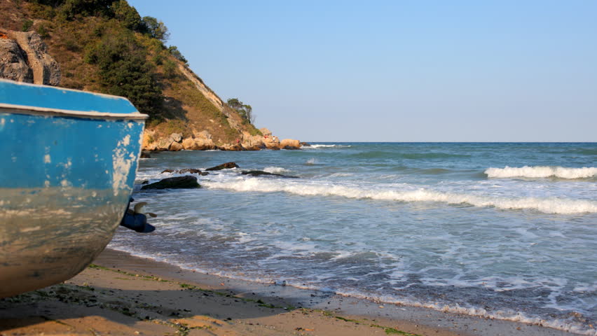 beautiful tranquil shot at sunset, karadere beach, bulgaria, 