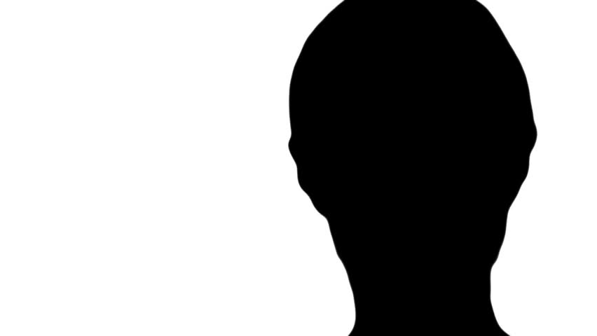 man whispers in woman's ear - white