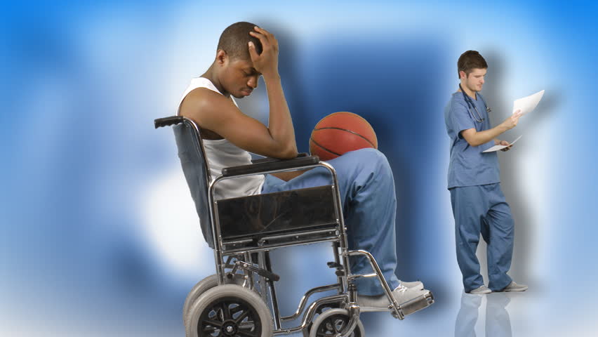 Animation of a young man in hospital and recovered. Concept of recovery