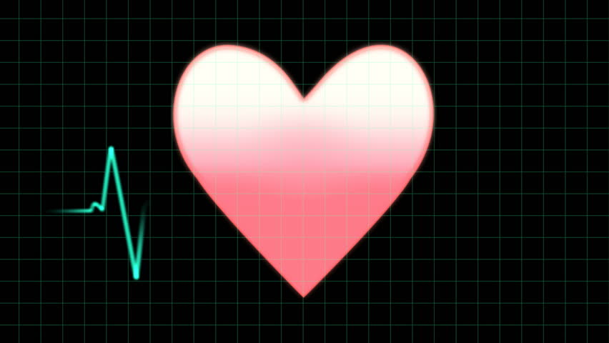 EKG heartbeat monitor, animation
