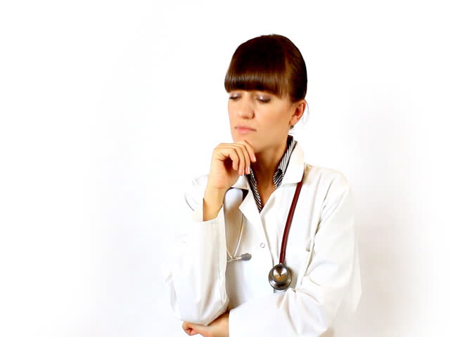 A Young female doctor finding a solution