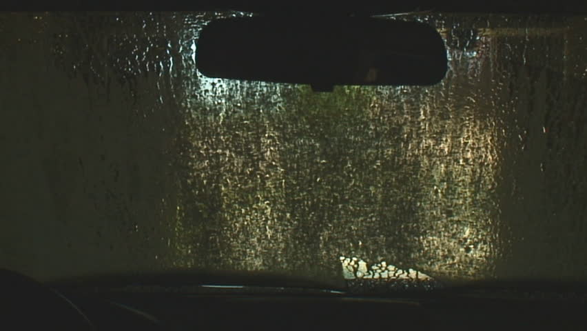 touchless car wash soap and rinse cycle, dashboard view