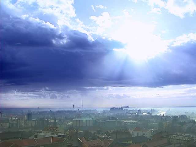 timelapse blue sky, video clip in one video footage