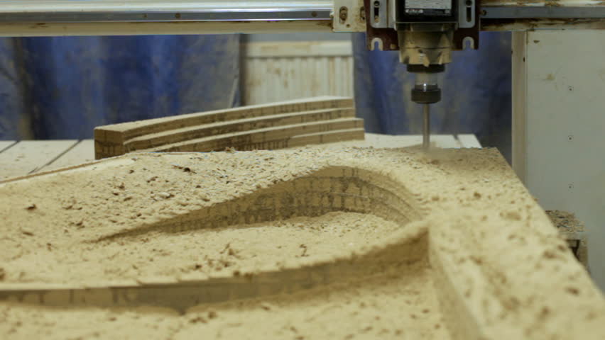 Machine drill work with wood