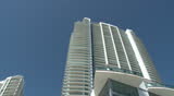 Downtown Miami - slow pan of apartment buildings in downtown Miami