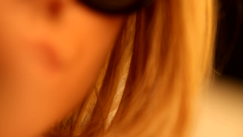 Sensual photoshoot with model.