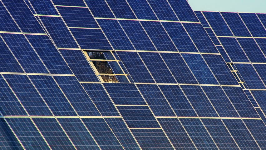 Photovoltaic solar panels producing clean sustainable energy