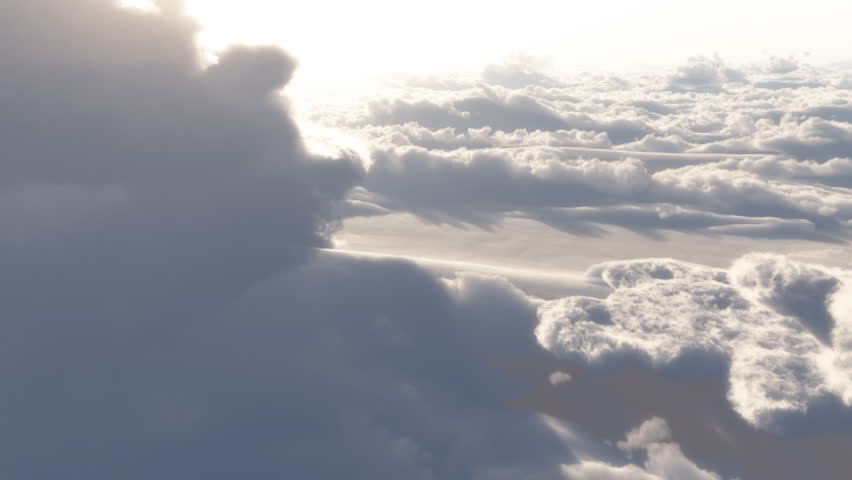1153 Dramatic High Altitude Clouds Aerial Heaven Flight LOOP. Themes of spirituality, leadership, travel, meditation, inspiration, happiness, future, visionary, seasons, summer, weather, environment.