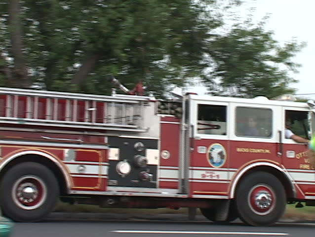 fire engine returns to its station