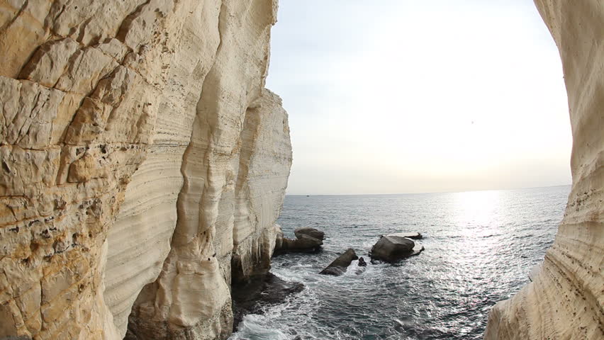 The grottoes of Rosh Hanikra, Galilee, Israel 