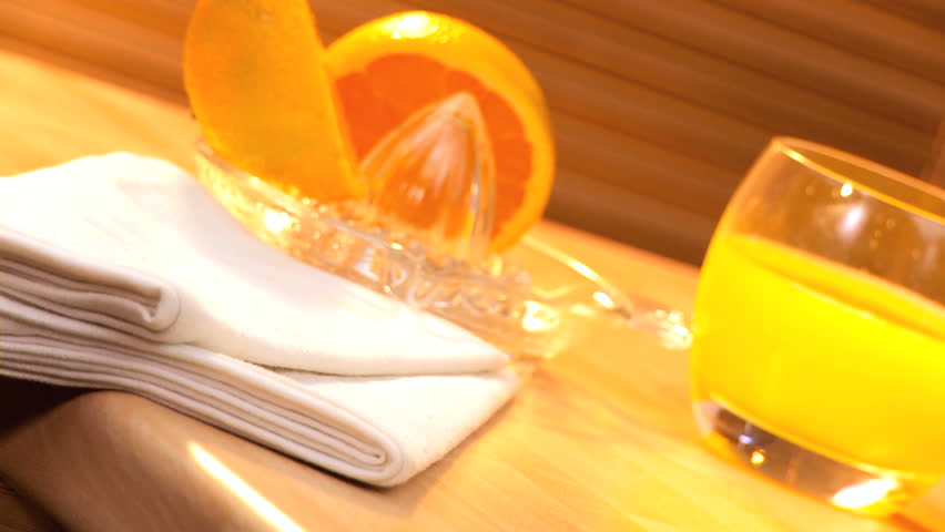 Croissants & freshly squeezed orange juice full of vitamins making breakfast an important start to a day