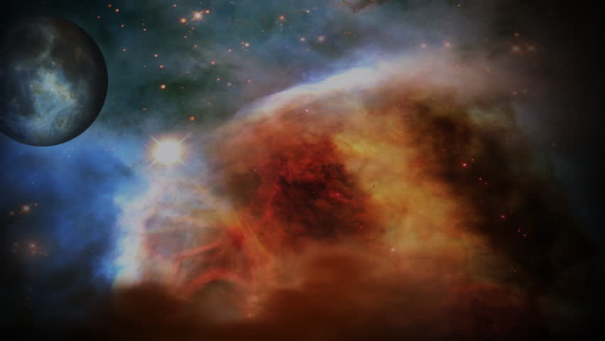 Planet against the galaxy