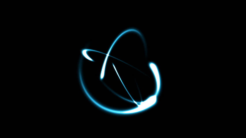 Blue electrons in an atom HD 1920x1080 - abstract 