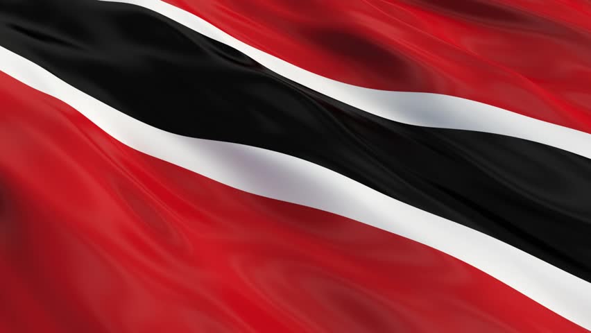 Flying Flag Of Trinidad And Tobago Looped Stock Footage Video 909331