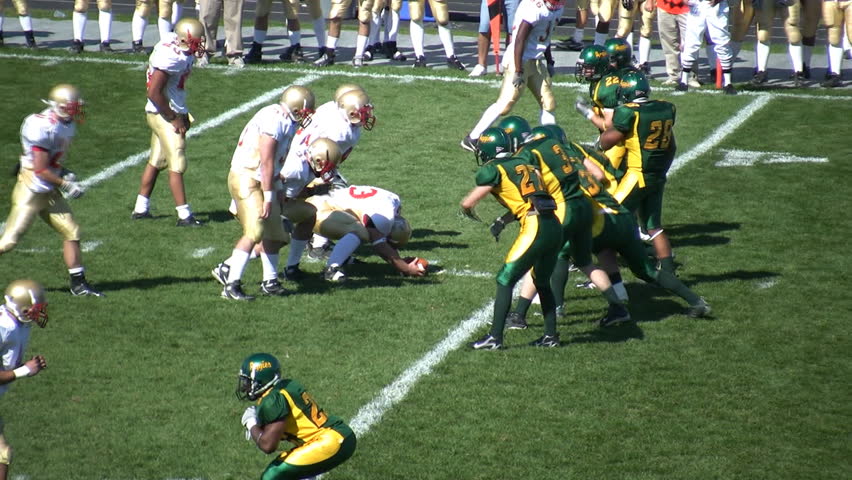 HD  American college football with a violation
