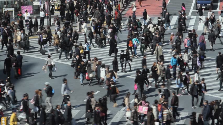 Shibuya Crossing,Time Lapse
