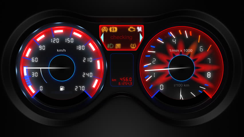 car dashboard, 3d animation