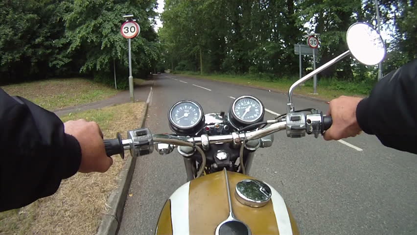 Motorbike journey along country road
