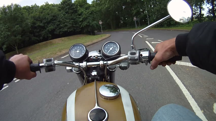 Motorbike journey along country road