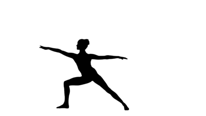 Woman Doing Yoga In Black Silhouette On White Background Stock Footage Video 8145181 Woman Doing Yoga In Black Silhouette On White Background Stock Footage Video 8145181